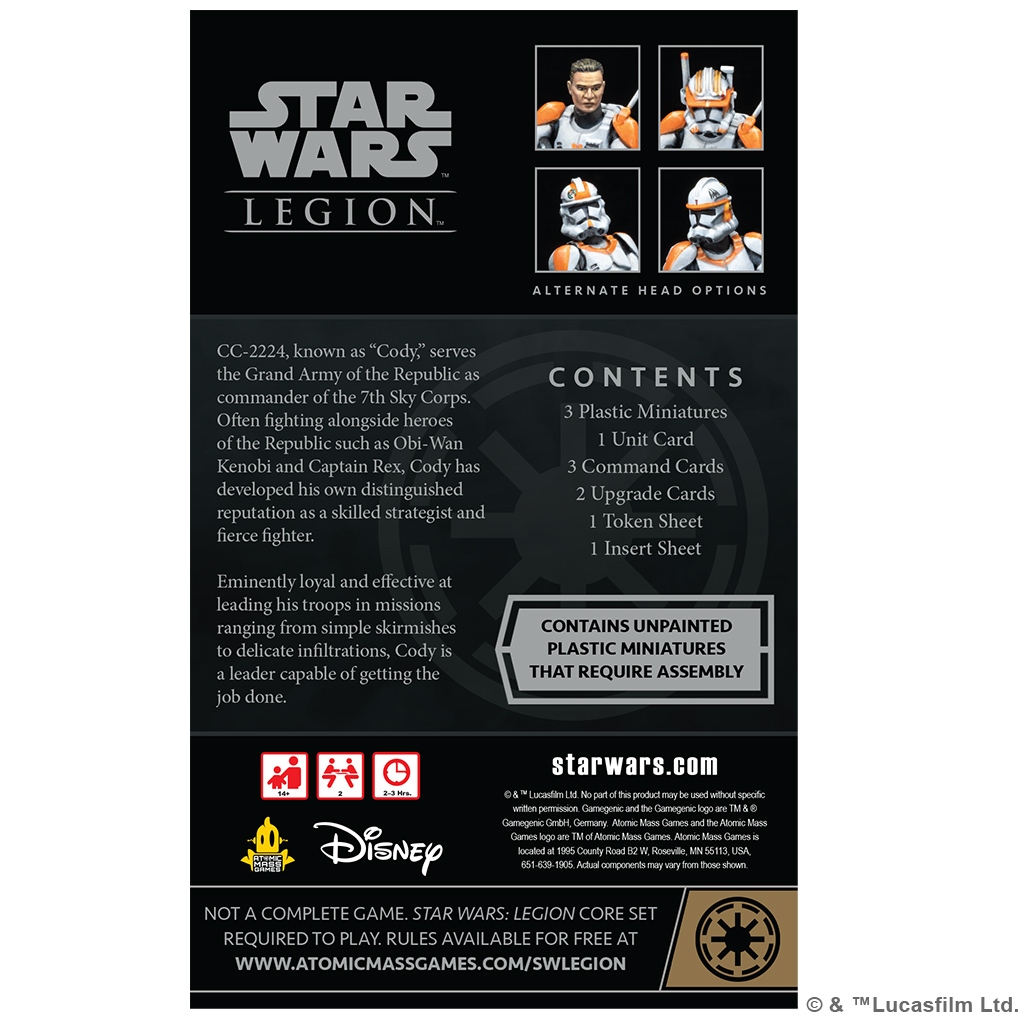 Star Wars : Legion - Clone Commander Cody Expansion